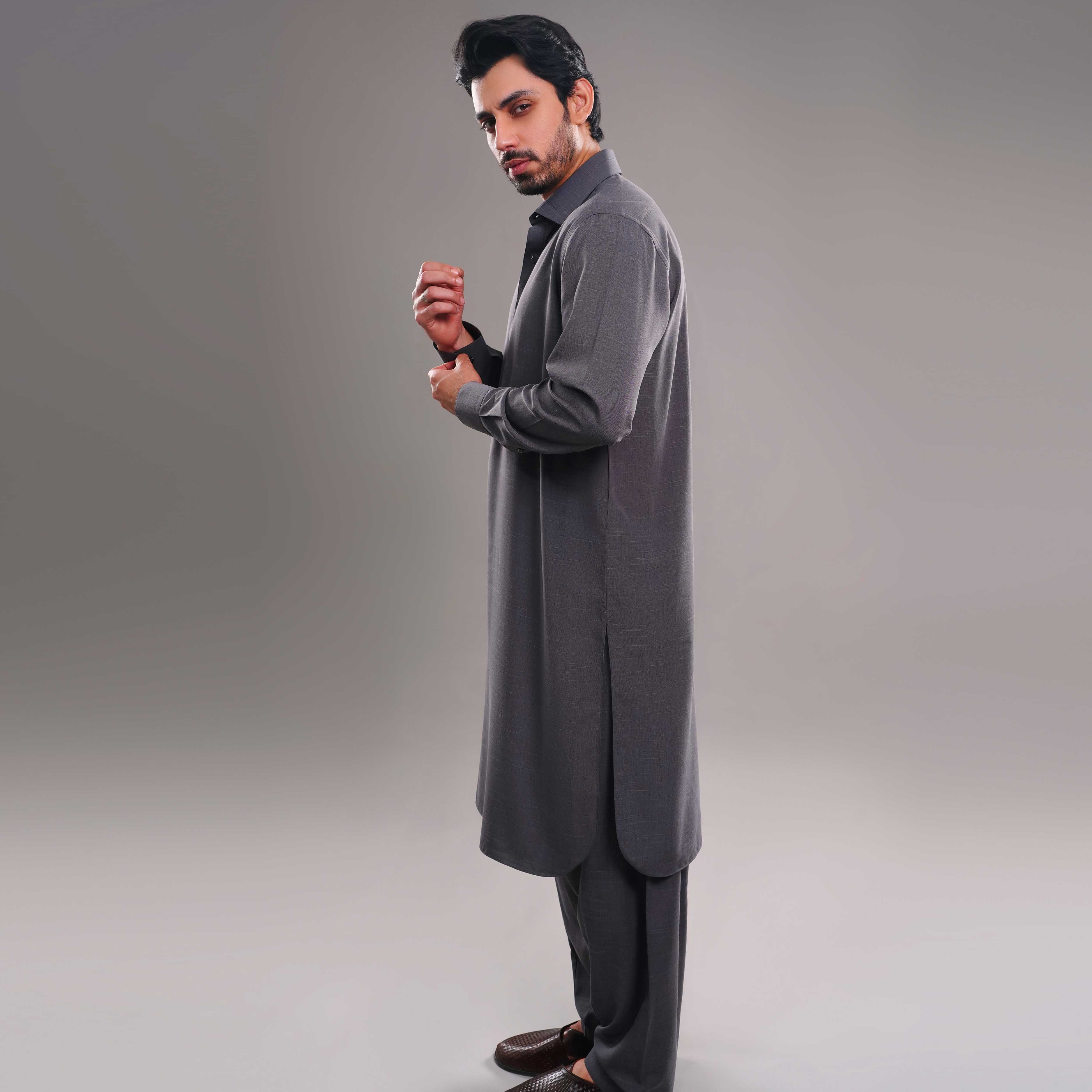 DEEP CHARCOAL SHALWAR QAMEEZ(ART244)