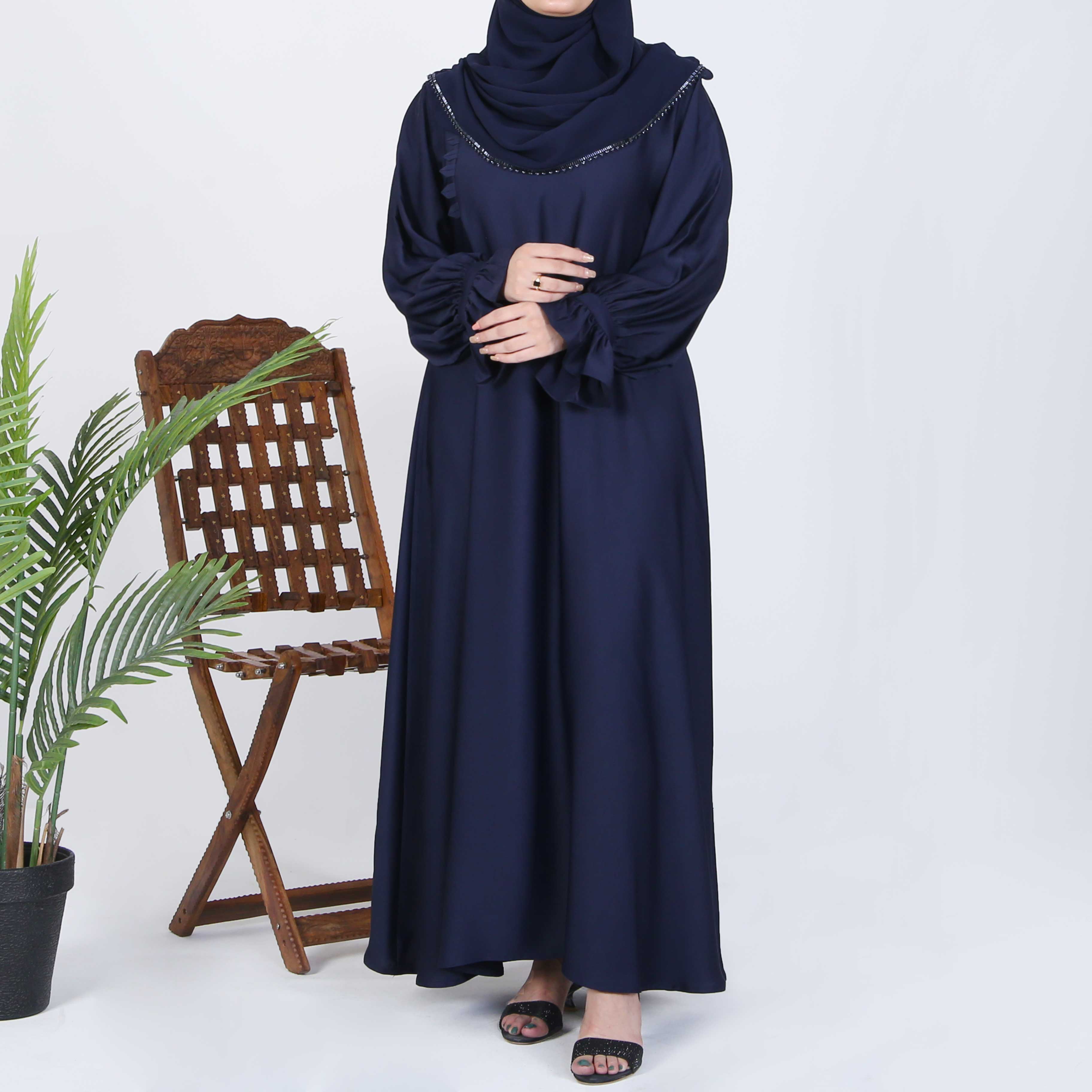 EBONY BLUE ABAYA(RB882)