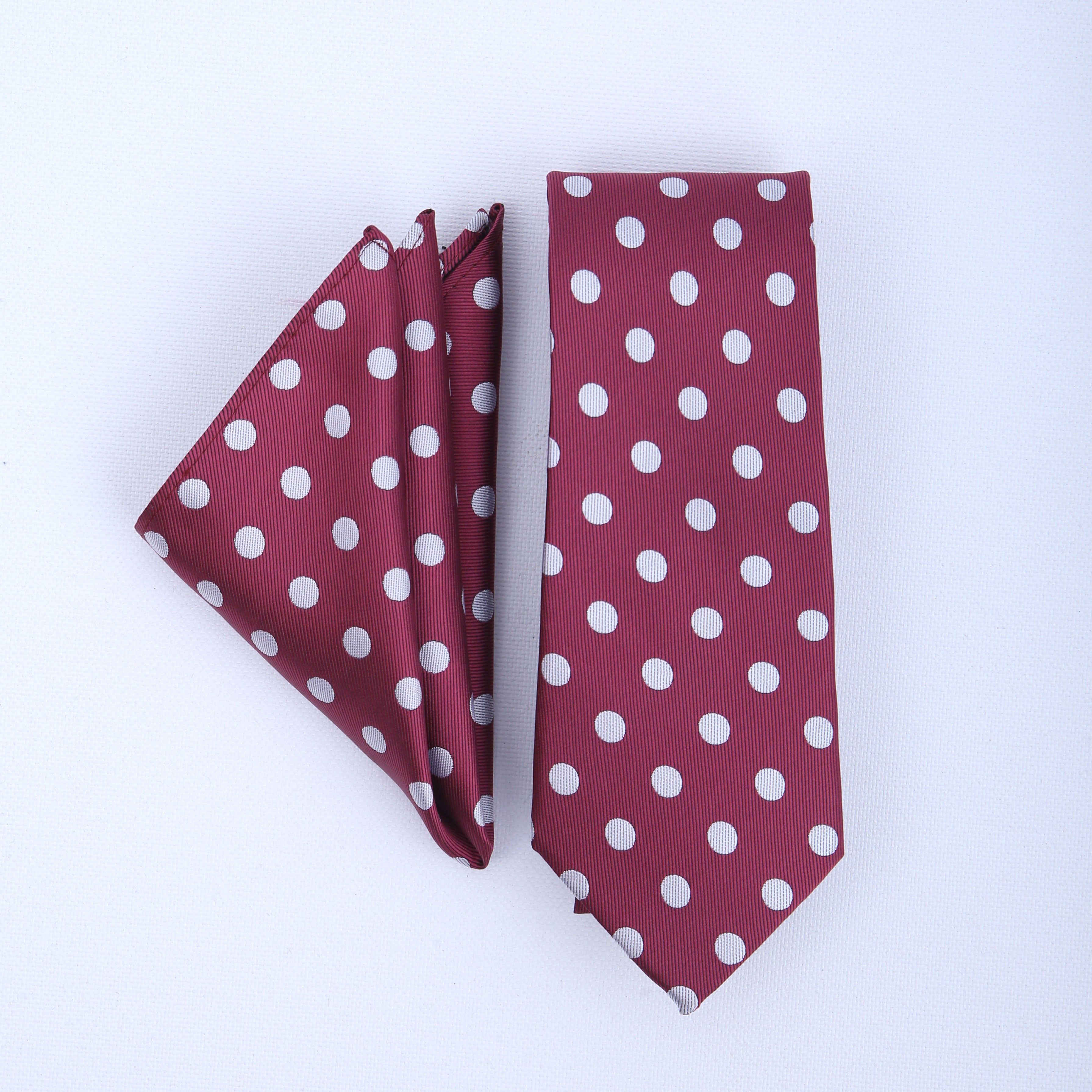 ROSE POLKA DOTS TIE & POCKET SQUARE