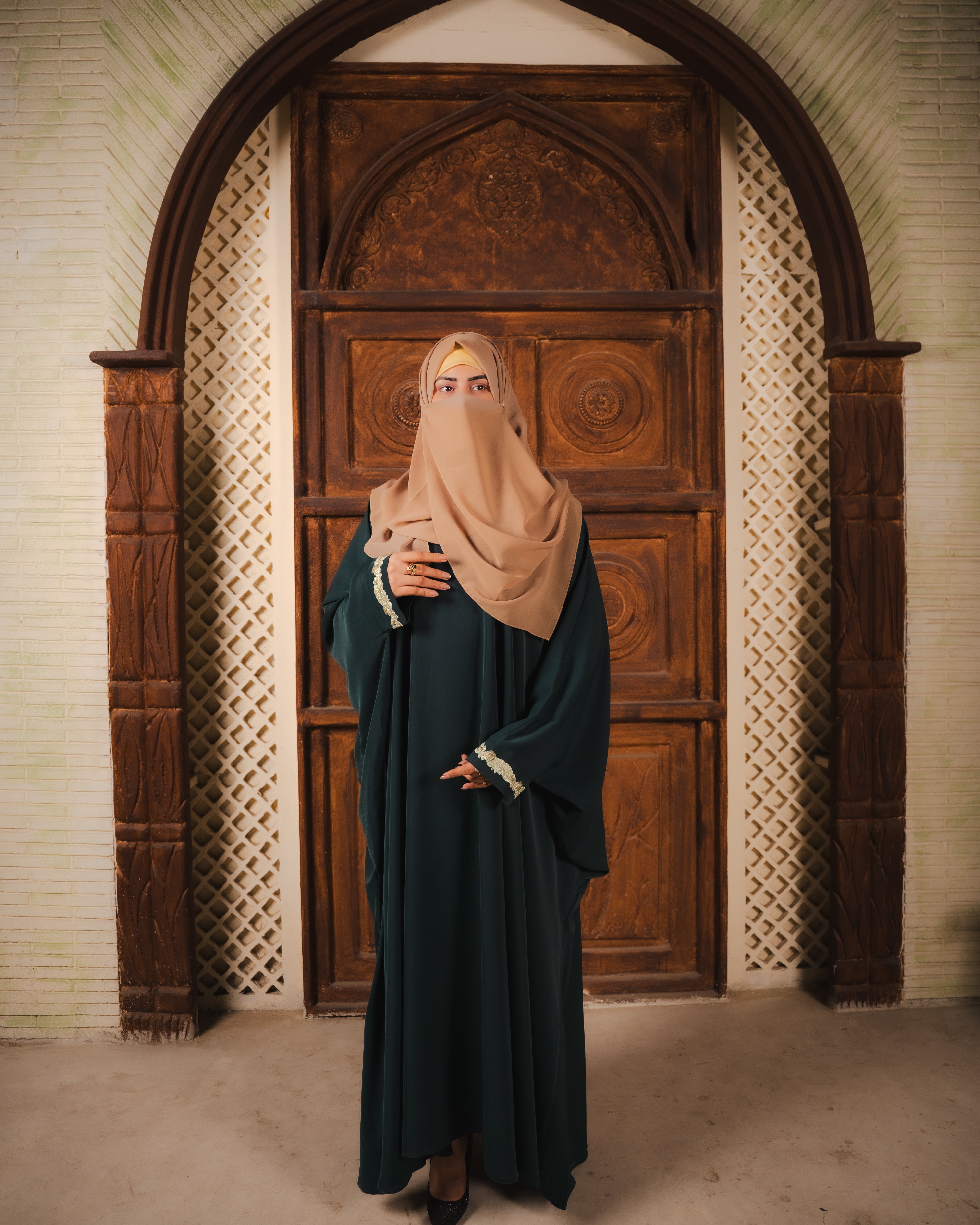 PALM GREEN ABAYA(RB841)