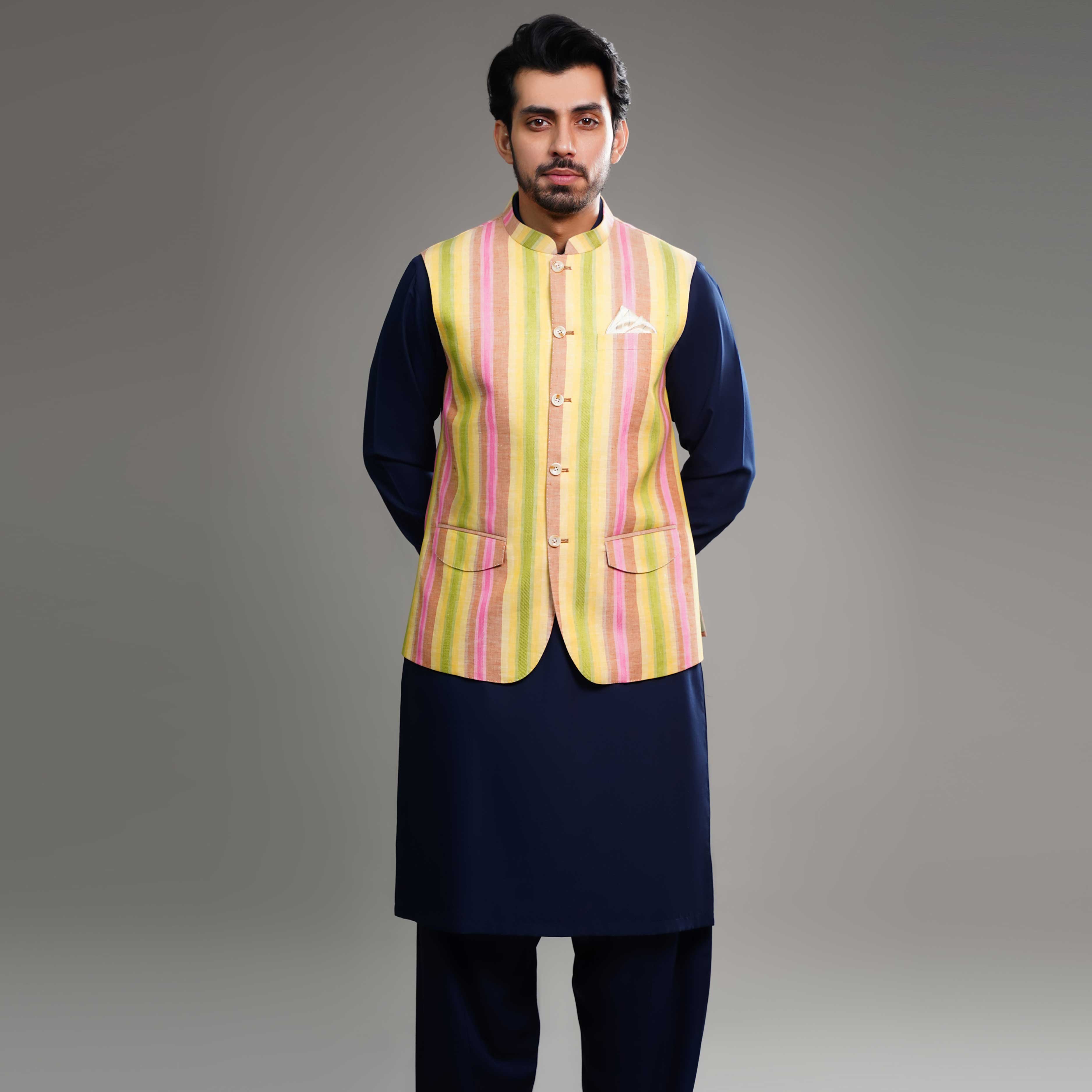 TAILOR FIT BRIGHT WAISTCOAT(ART385)