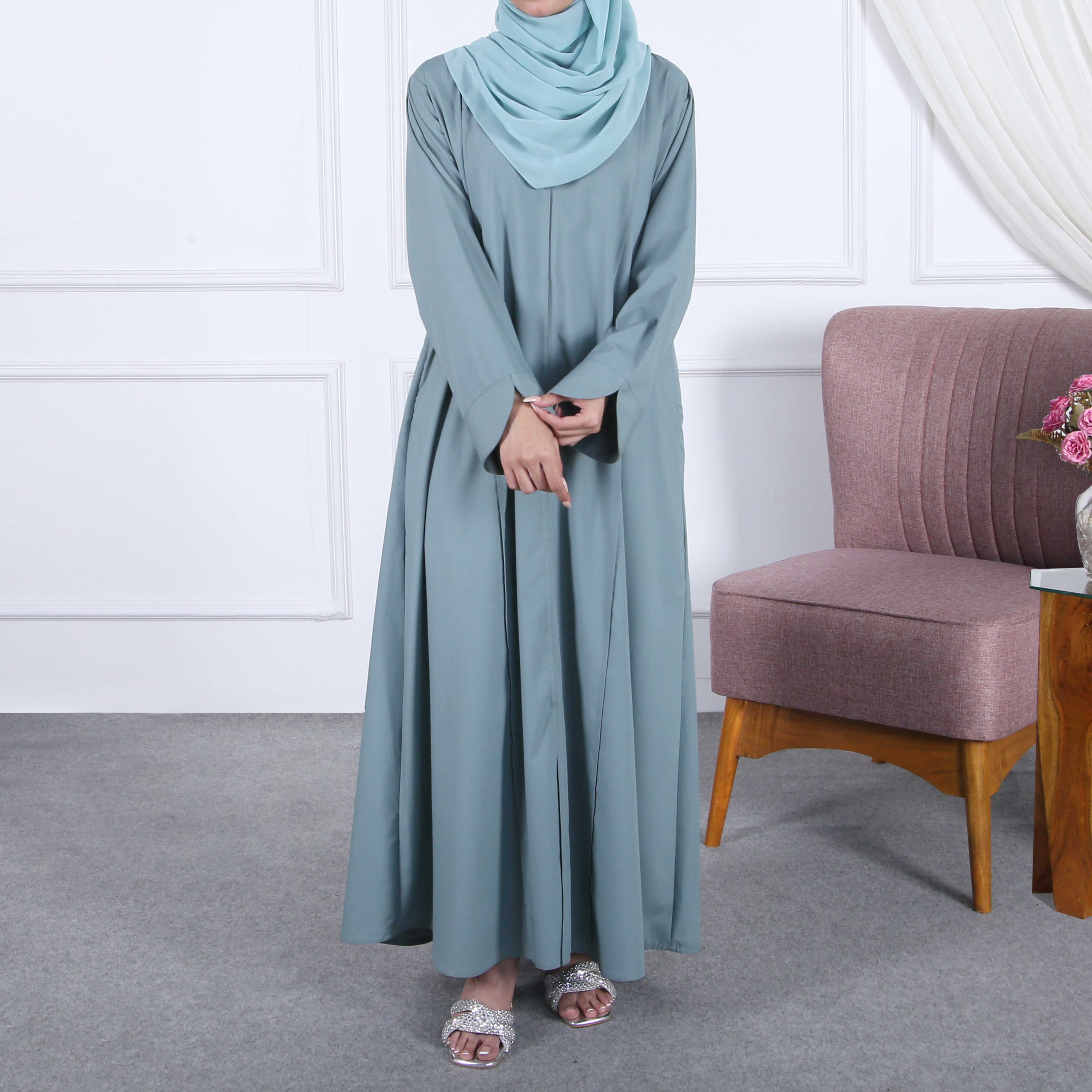 COOL GREEN ABAYA (PR883)