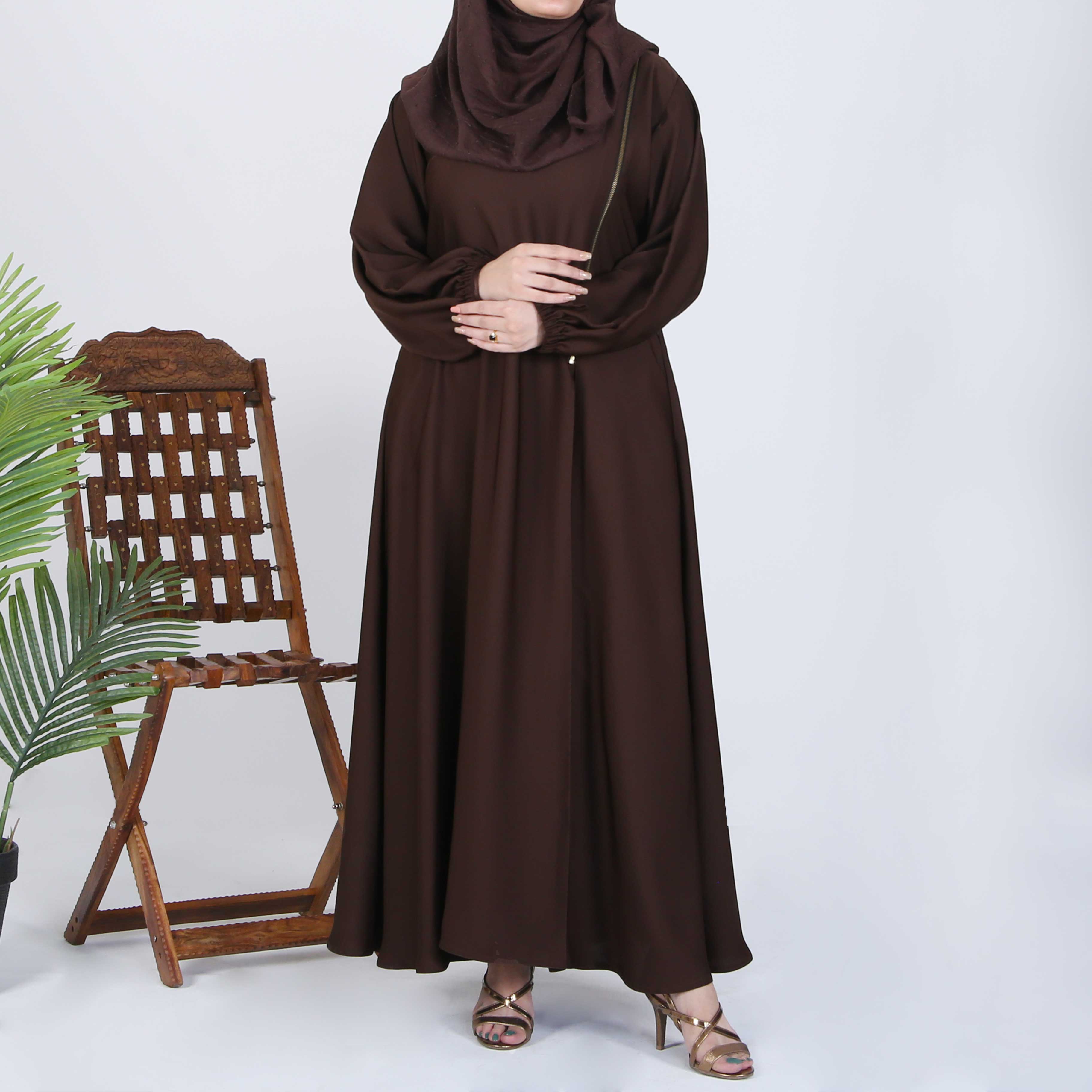 BISTRE BROWN ABAYA(PR897)