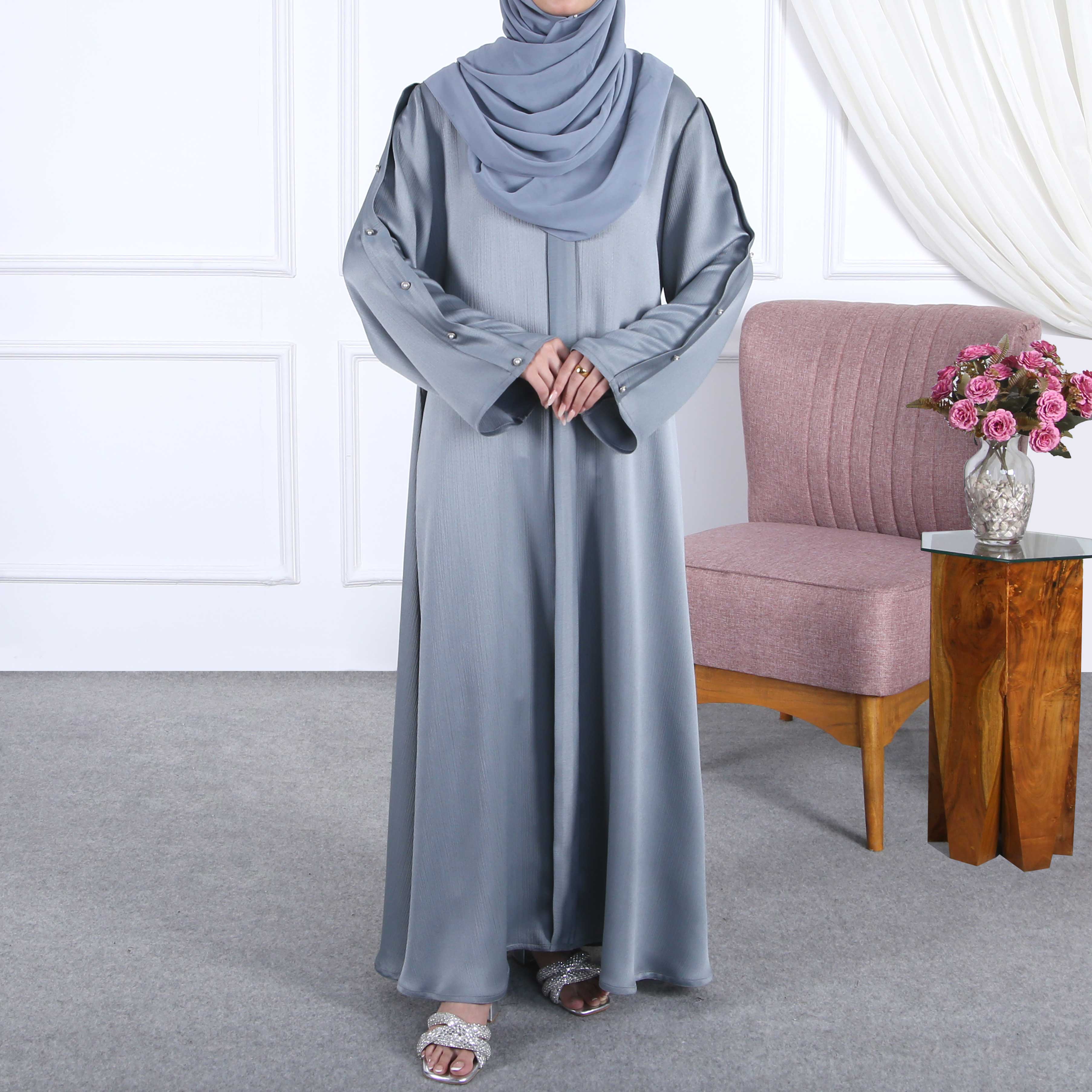 ELEGANT SIMPLICITYALICE GREY ABAYA(RB919)