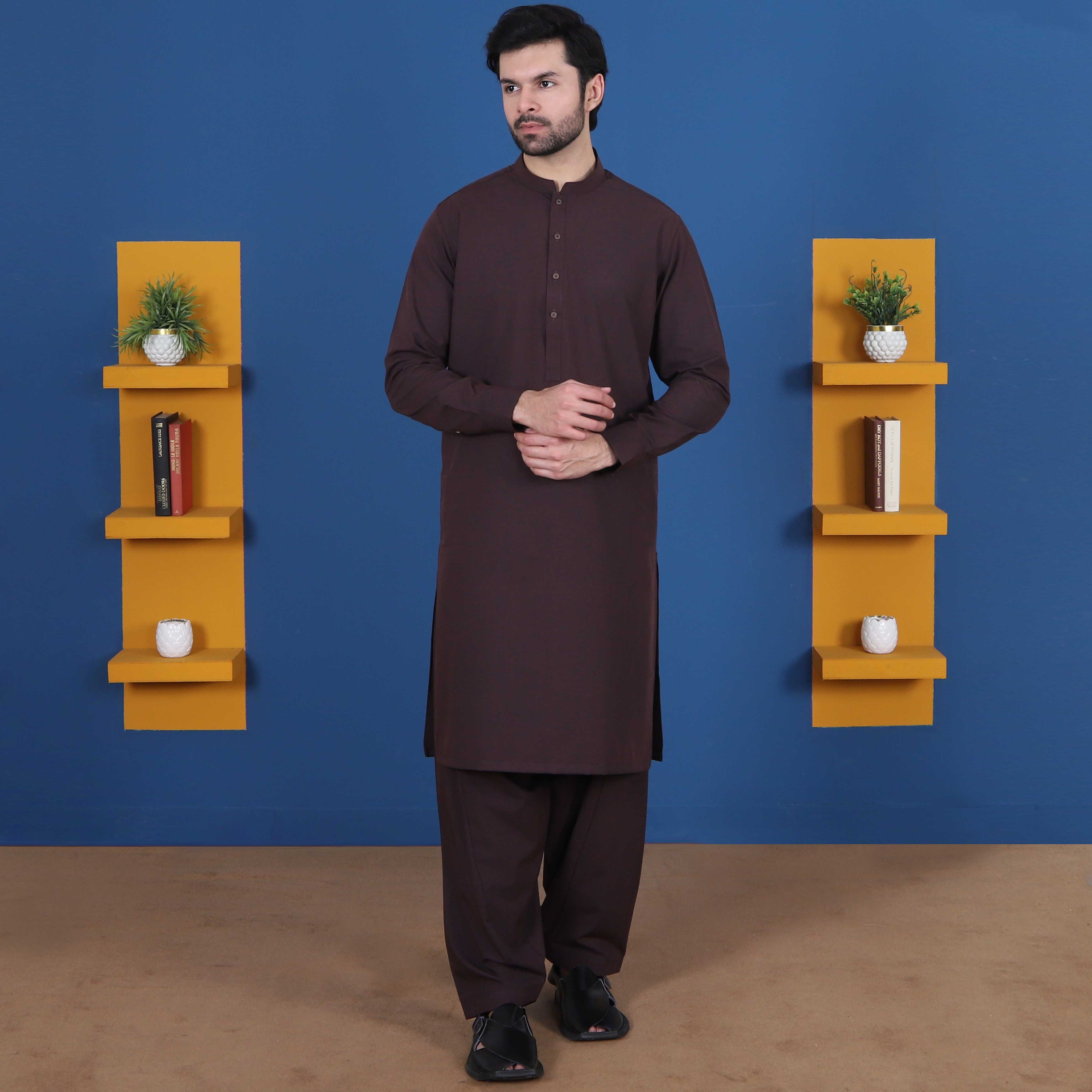 MAROON OAK BLEND SHALWAR SUIT(ART104)