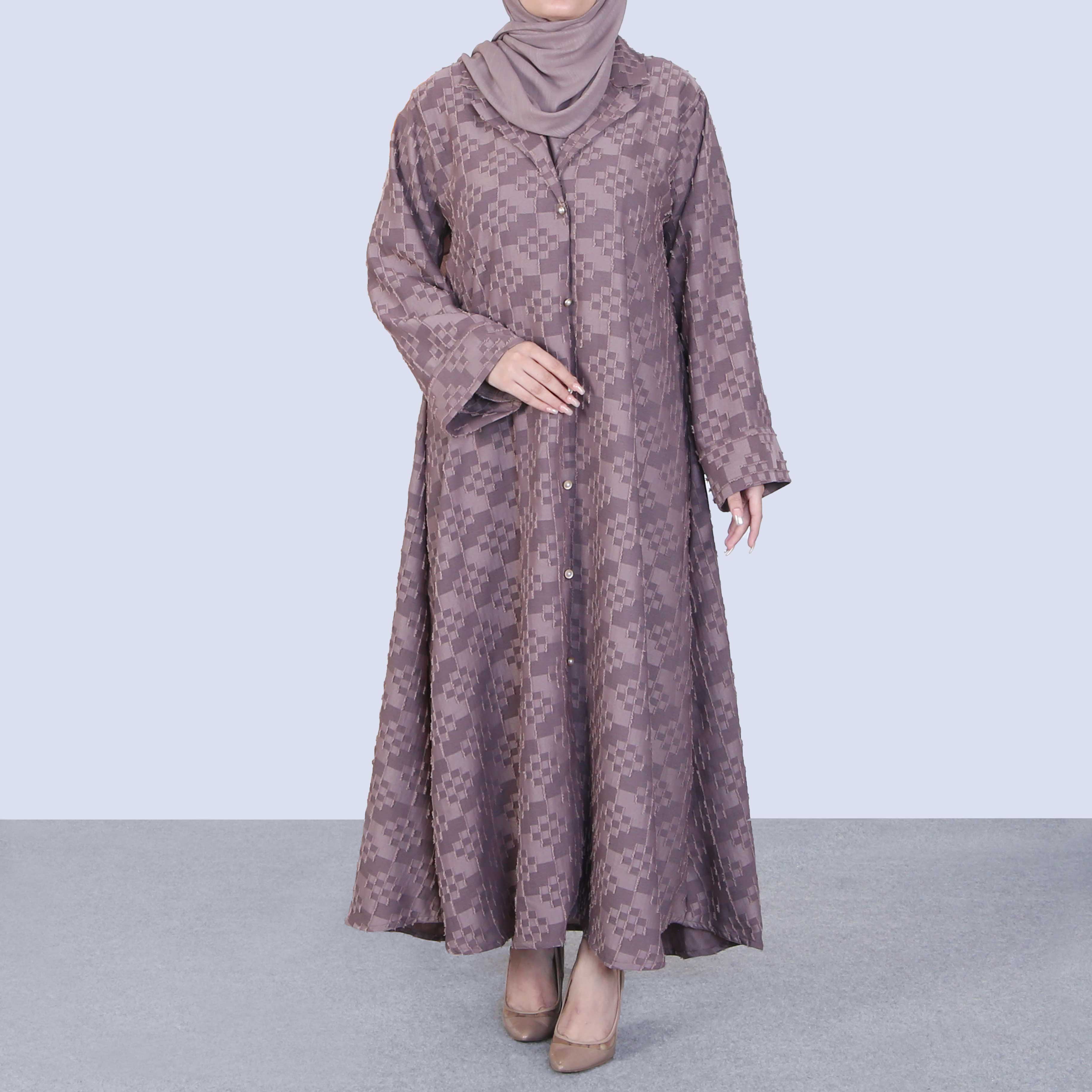 DOVE BROWN ABAYA(RB869)