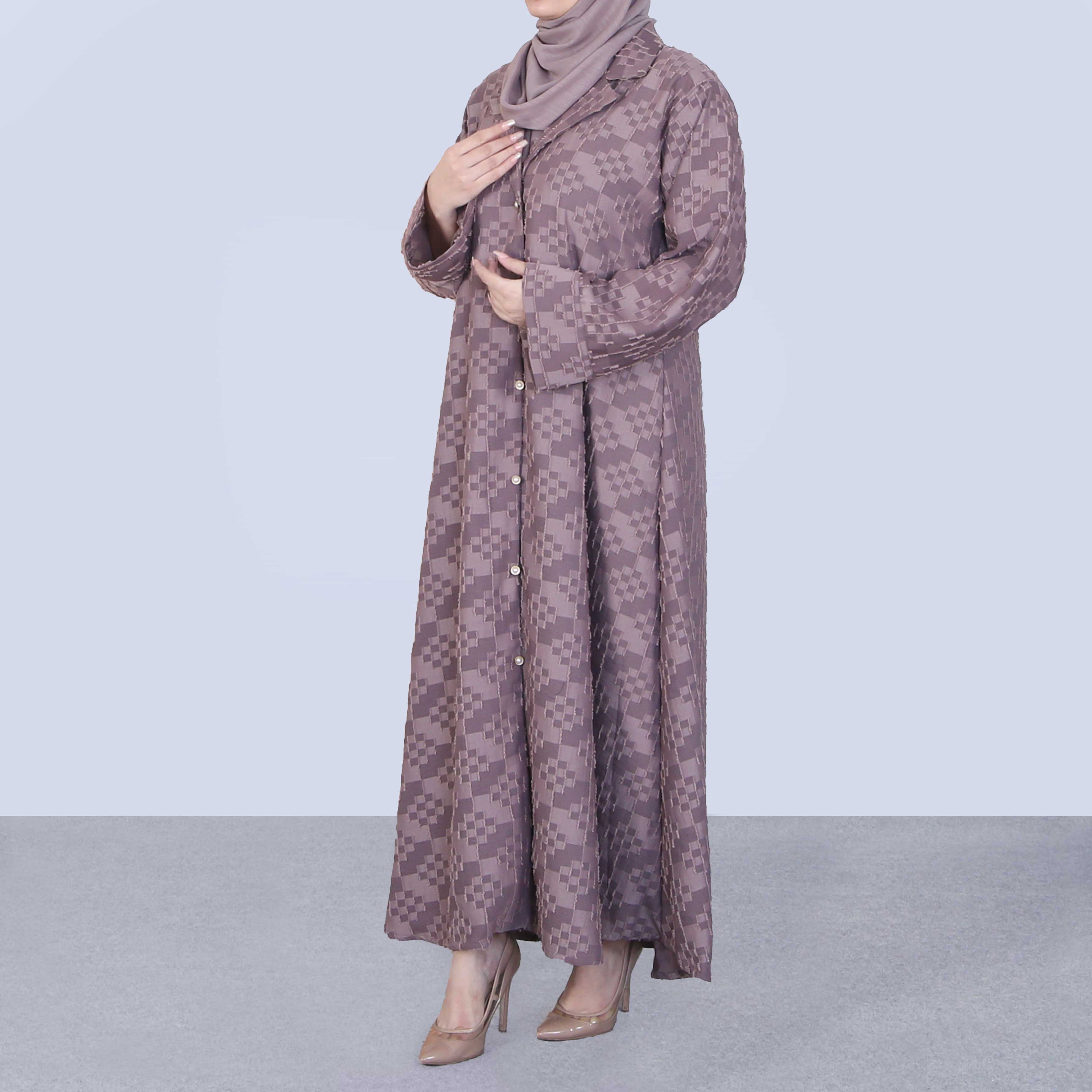 DOVE BROWN ABAYA(RB869)