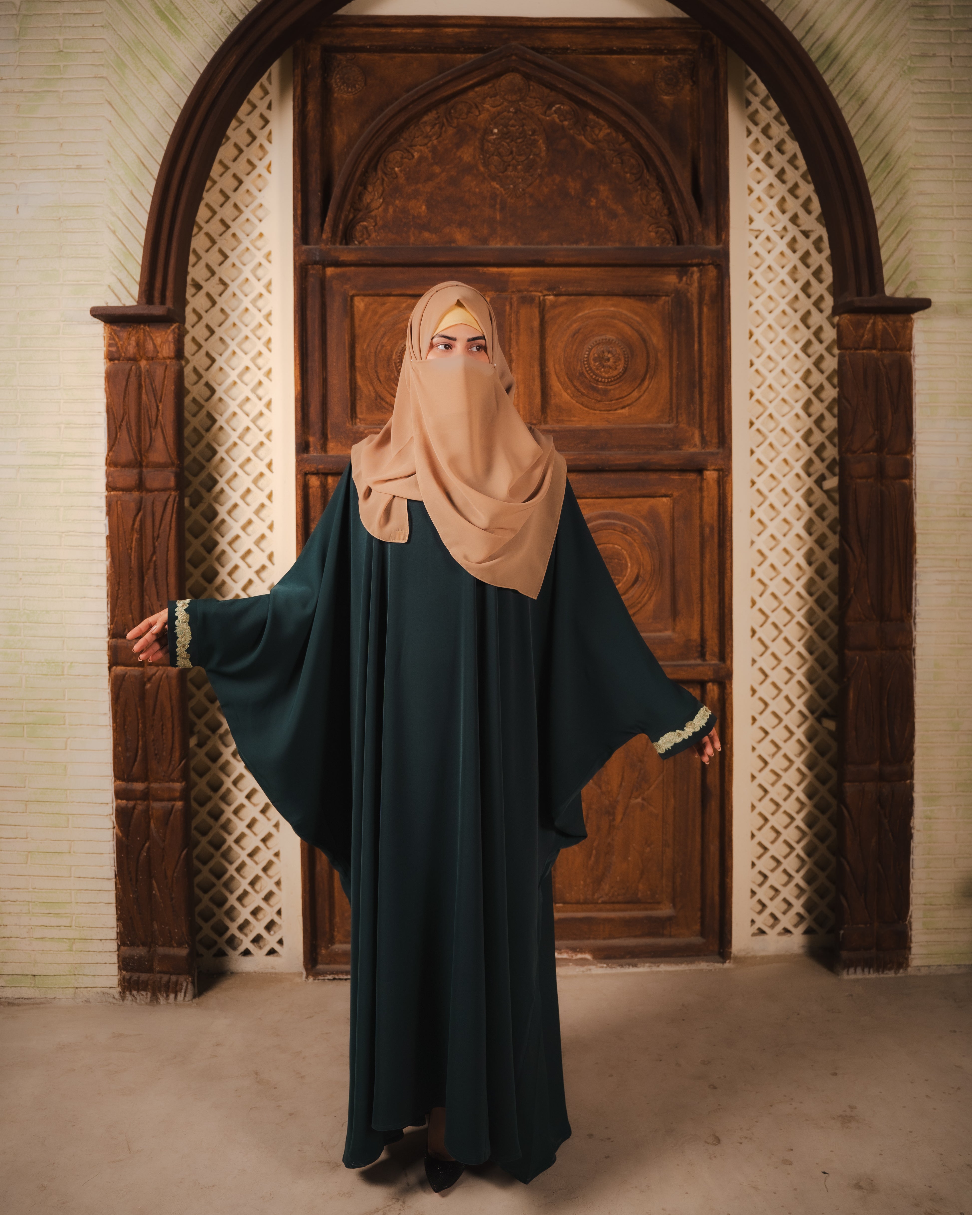 PALM GREEN ABAYA(RB841)