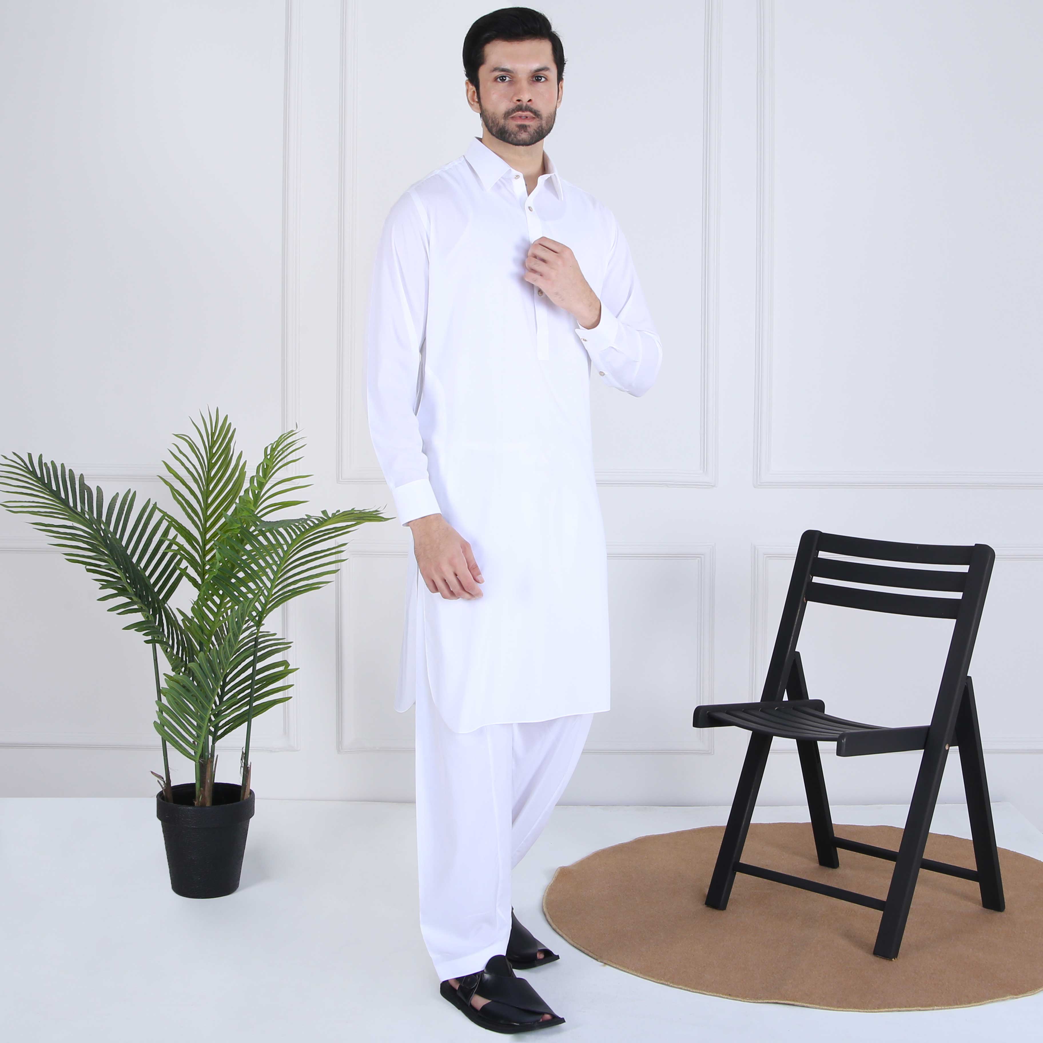 IRONY WHITE SHALWAR QAMEEZ COTTON (ART202)