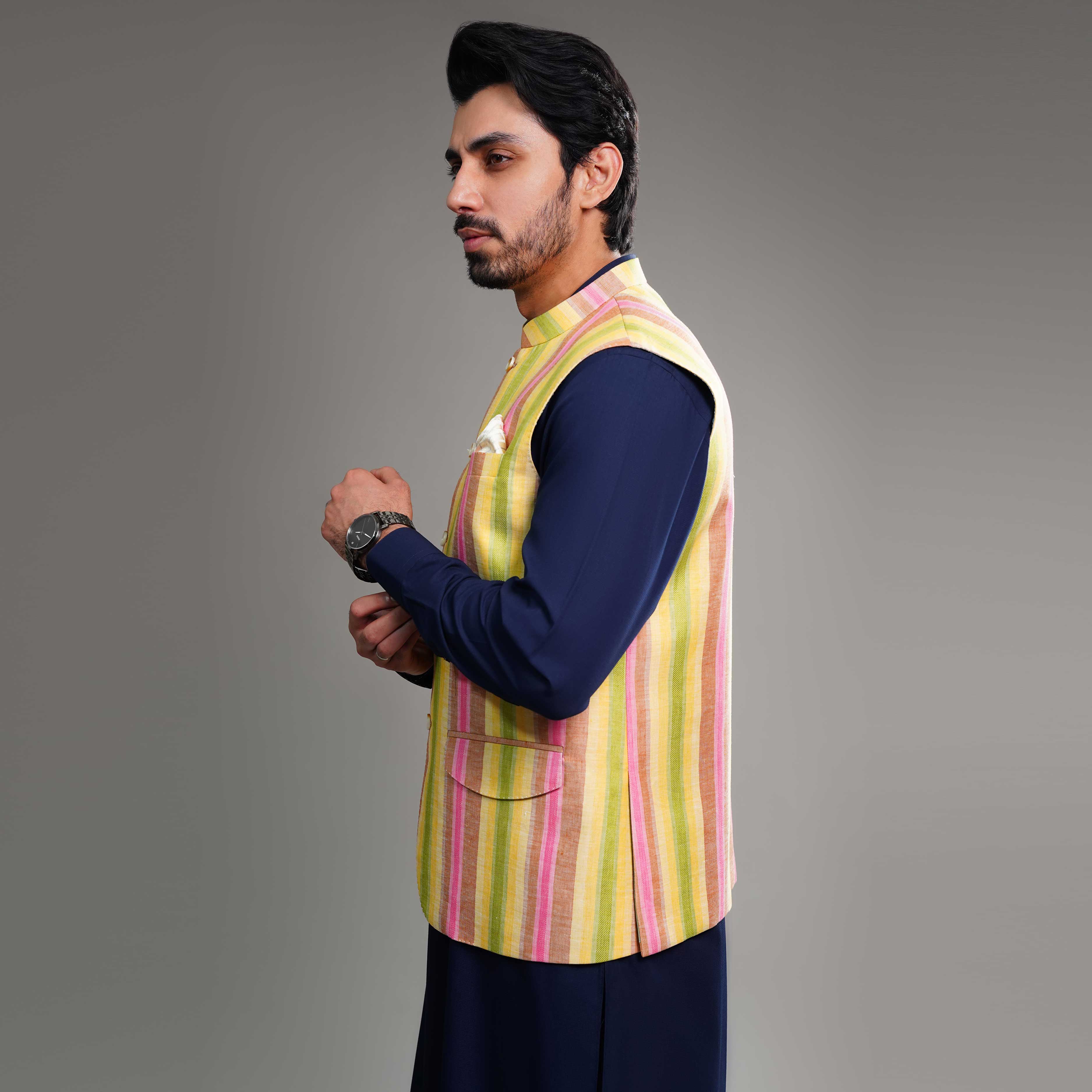 TAILOR FIT BRIGHT WAISTCOAT(ART385)