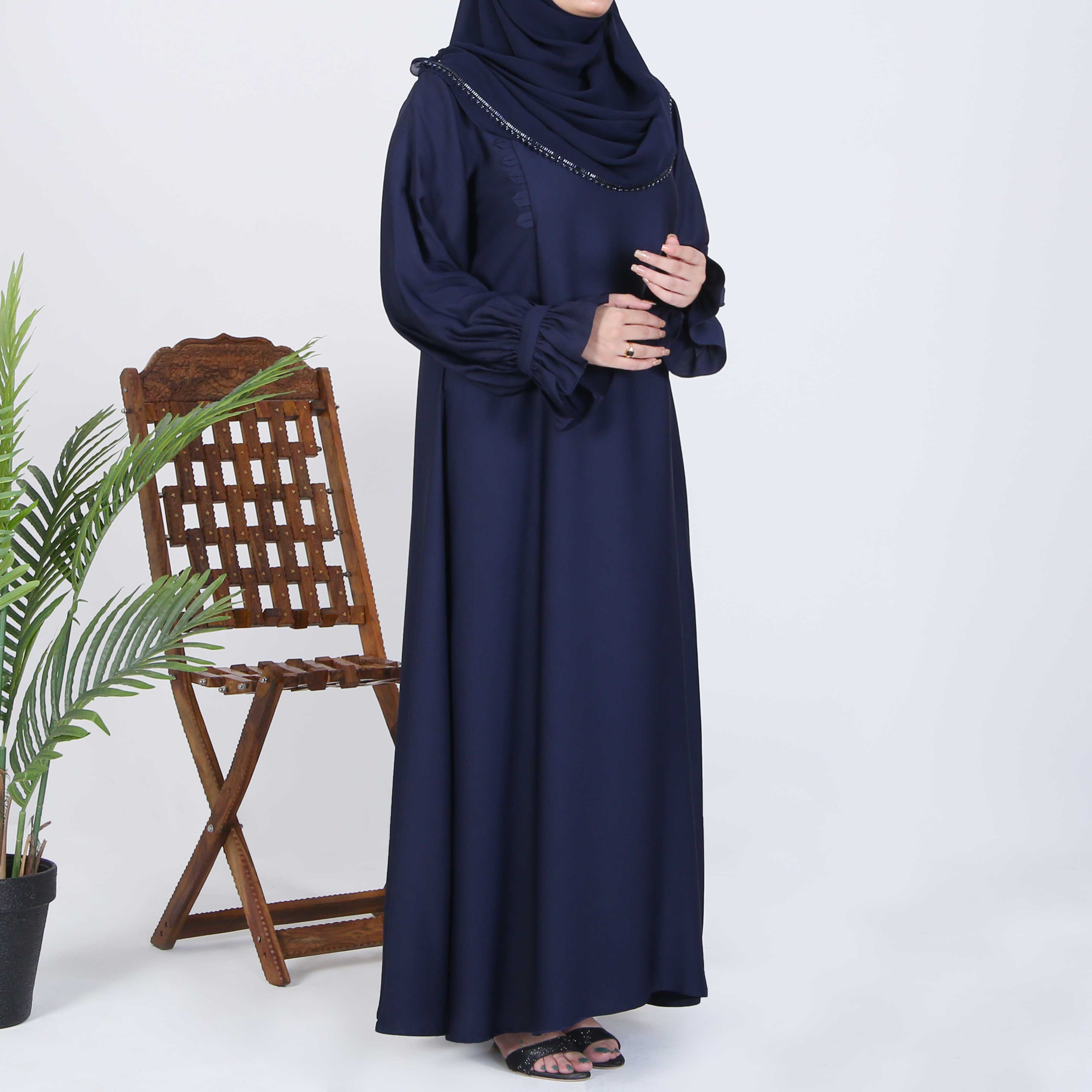 EBONY BLUE ABAYA(RB882)