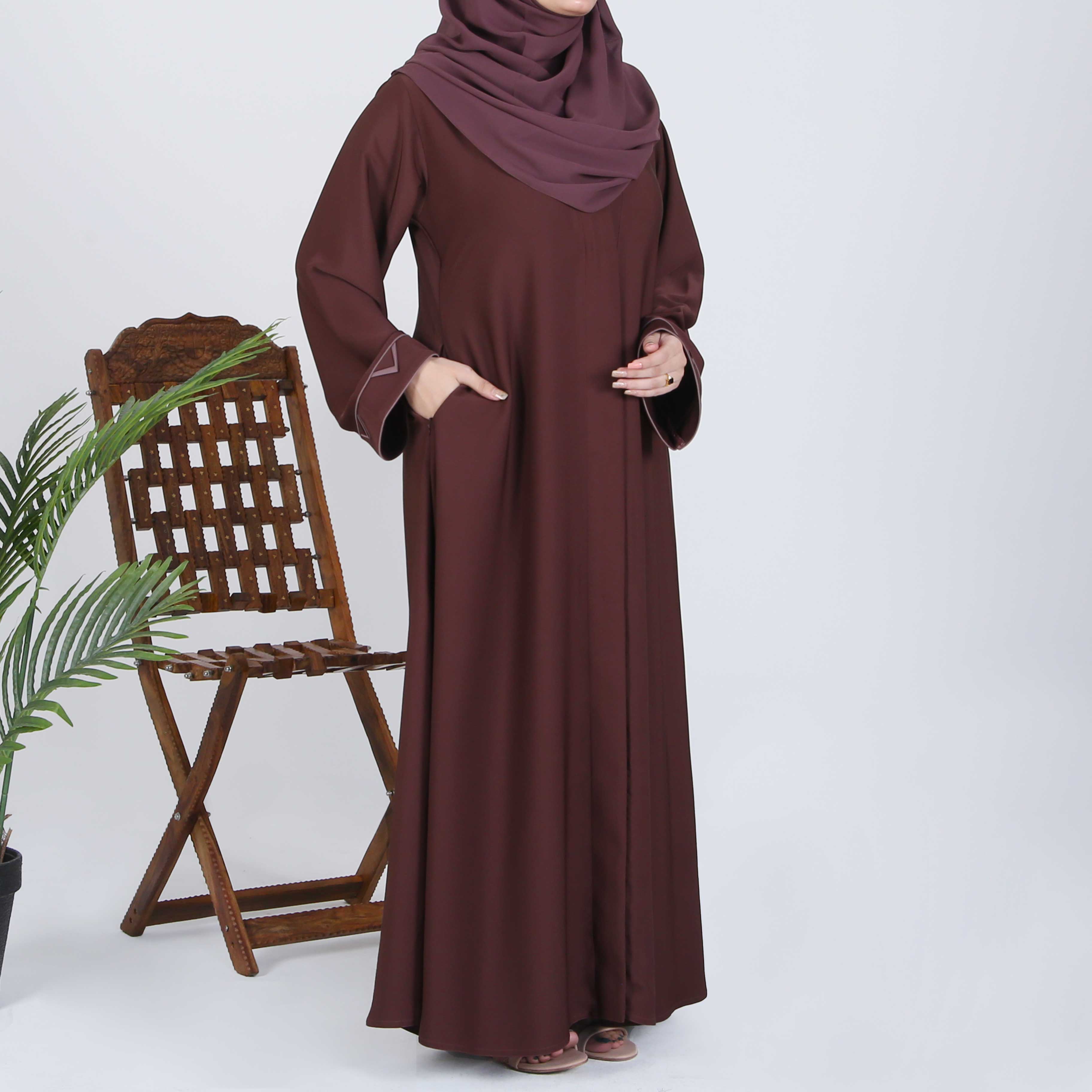 SEAL BROWN ABAYA(RB862)