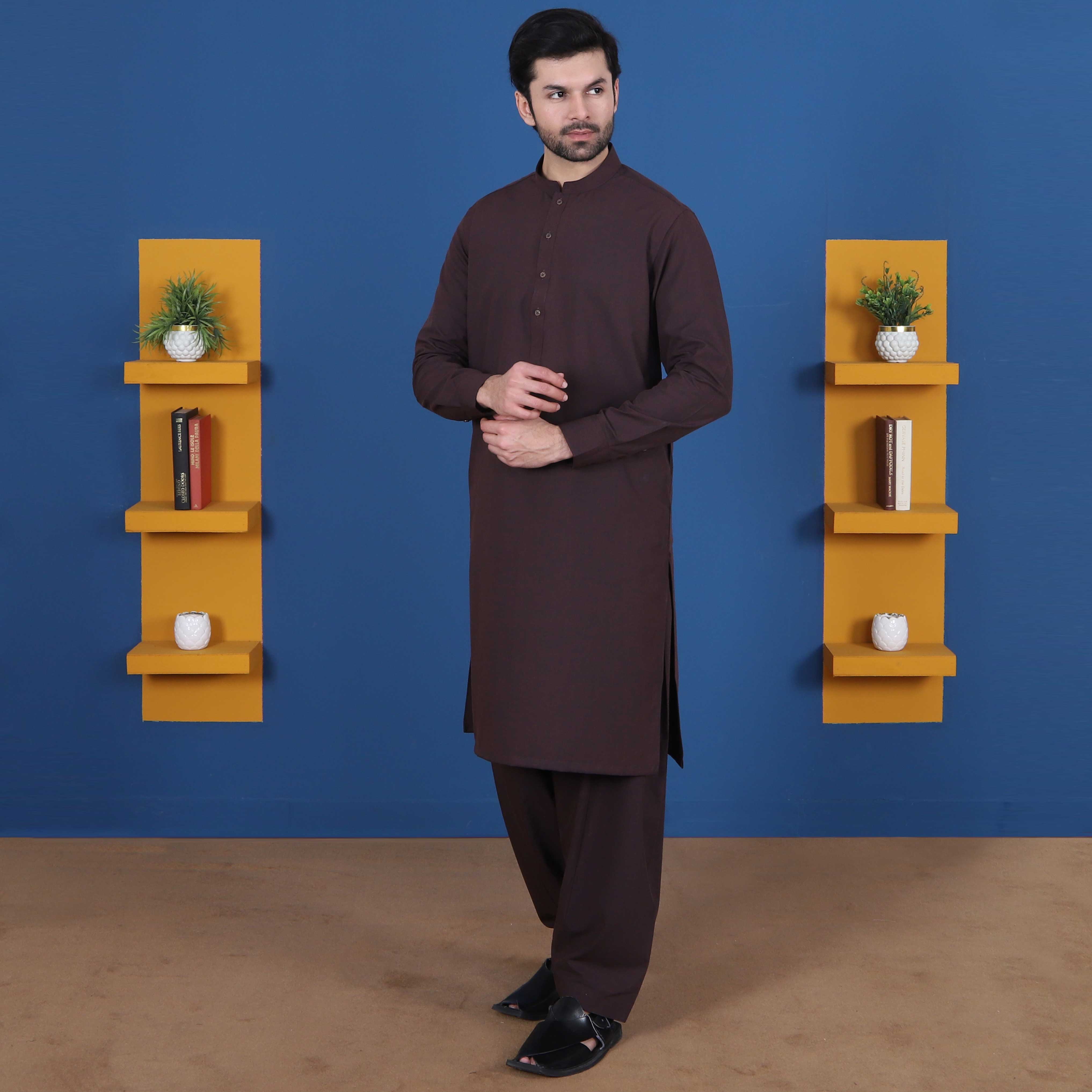 MAROON OAK BLEND SHALWAR SUIT(ART104)