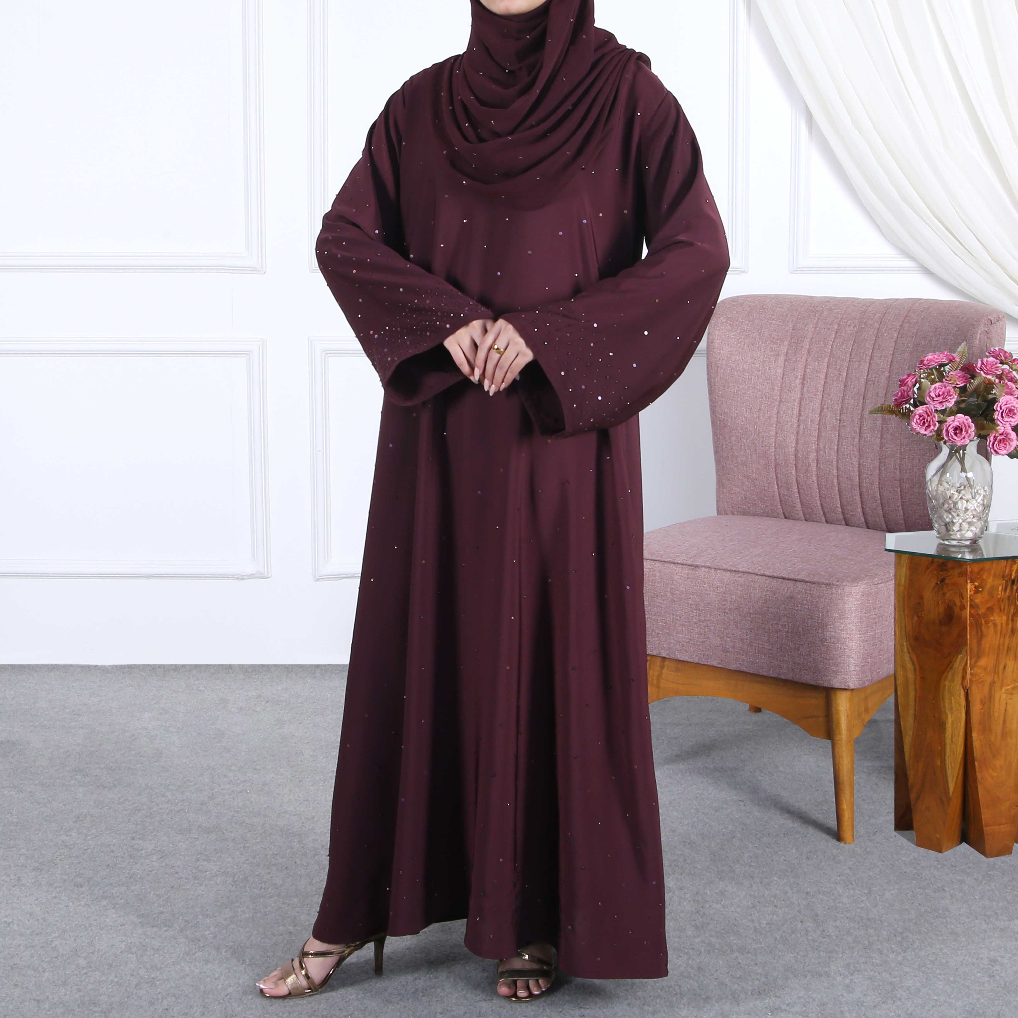 ROYAL MAROON ABAYA(RB867)