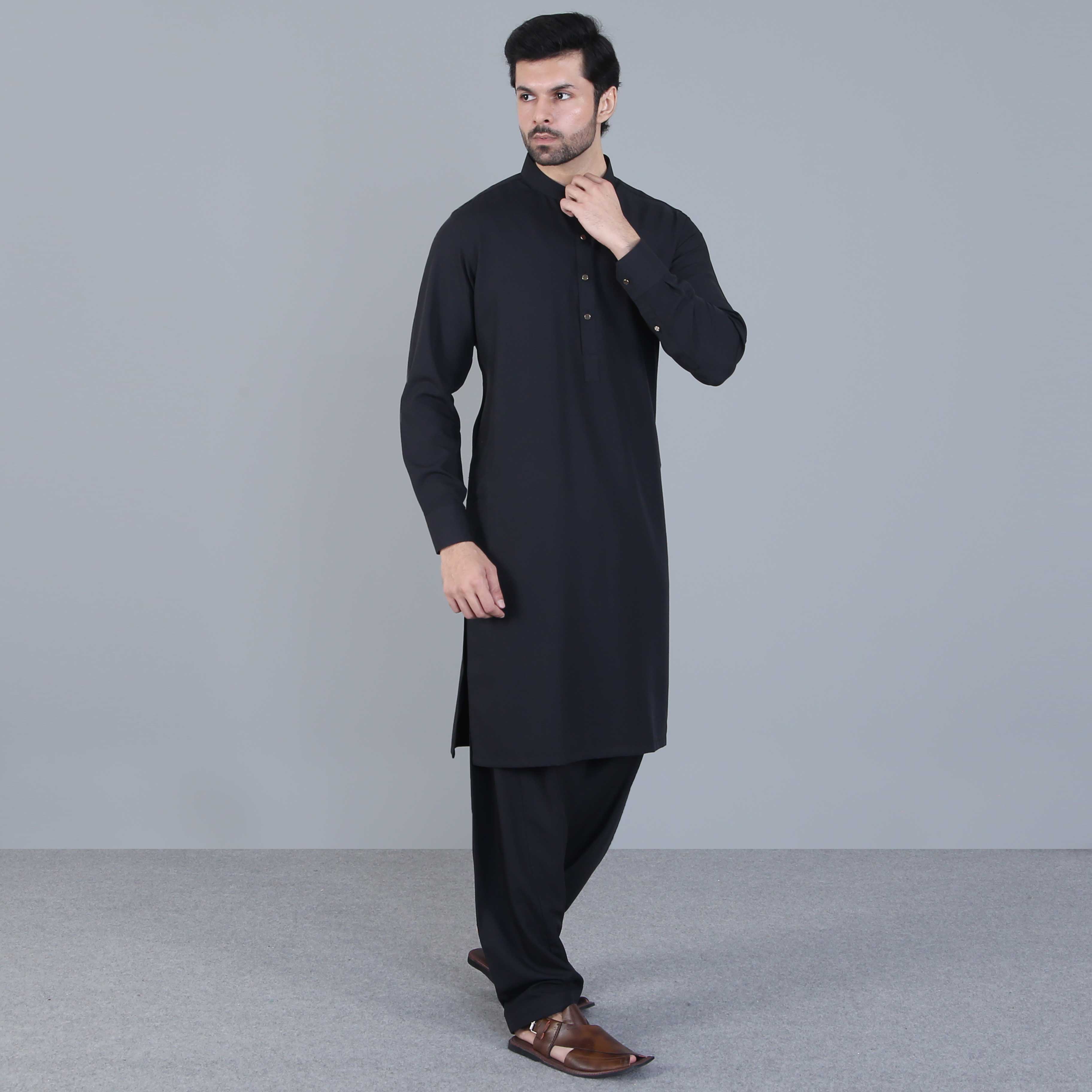 CHARCOAL GREY SHALWAR QAMEEZ(ART228)