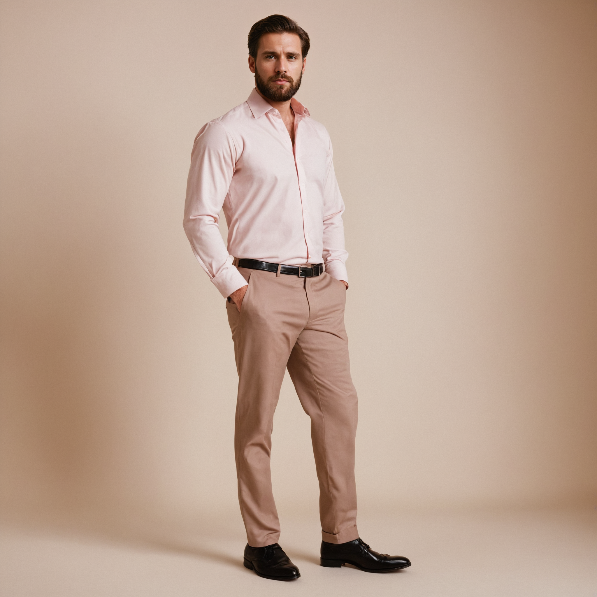 MUTED PEACH DRESS SHIRT