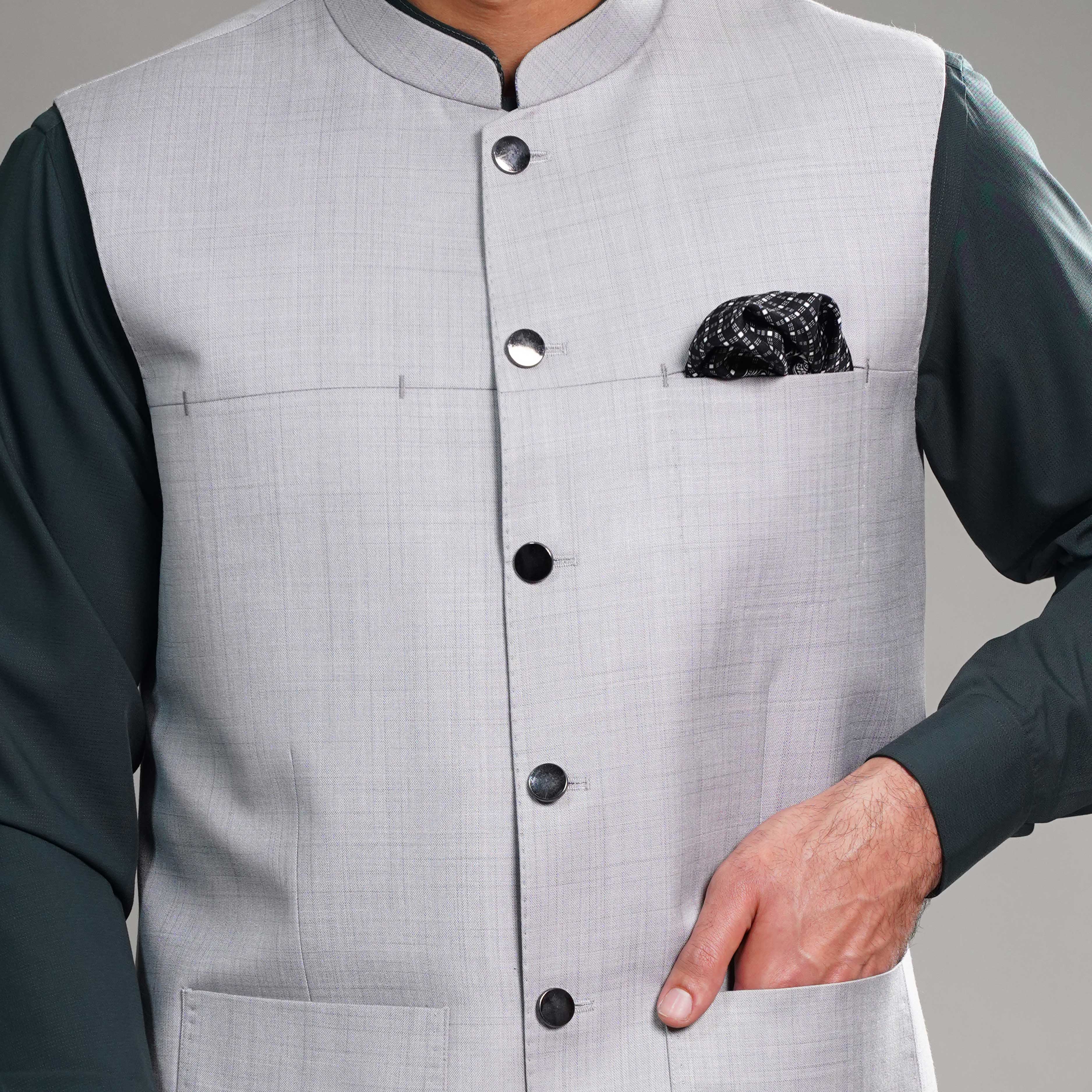 SLATE GREY WAISTCOAT(ART378)