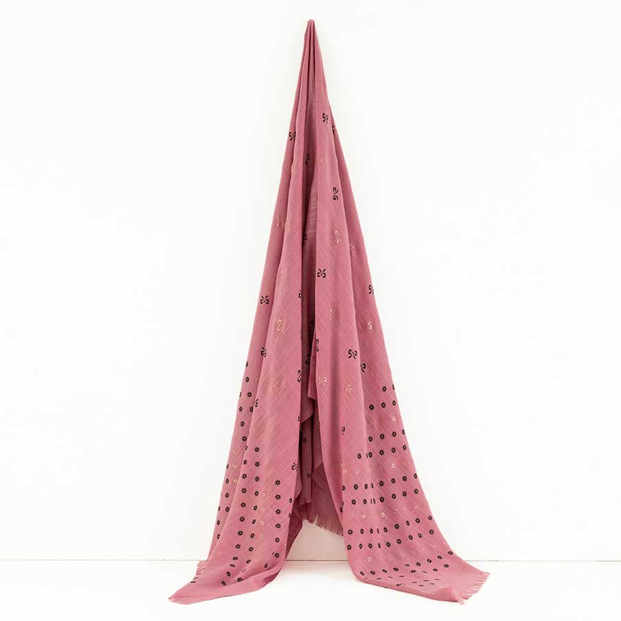 BABY PINK PRINT LAWN SCARVE