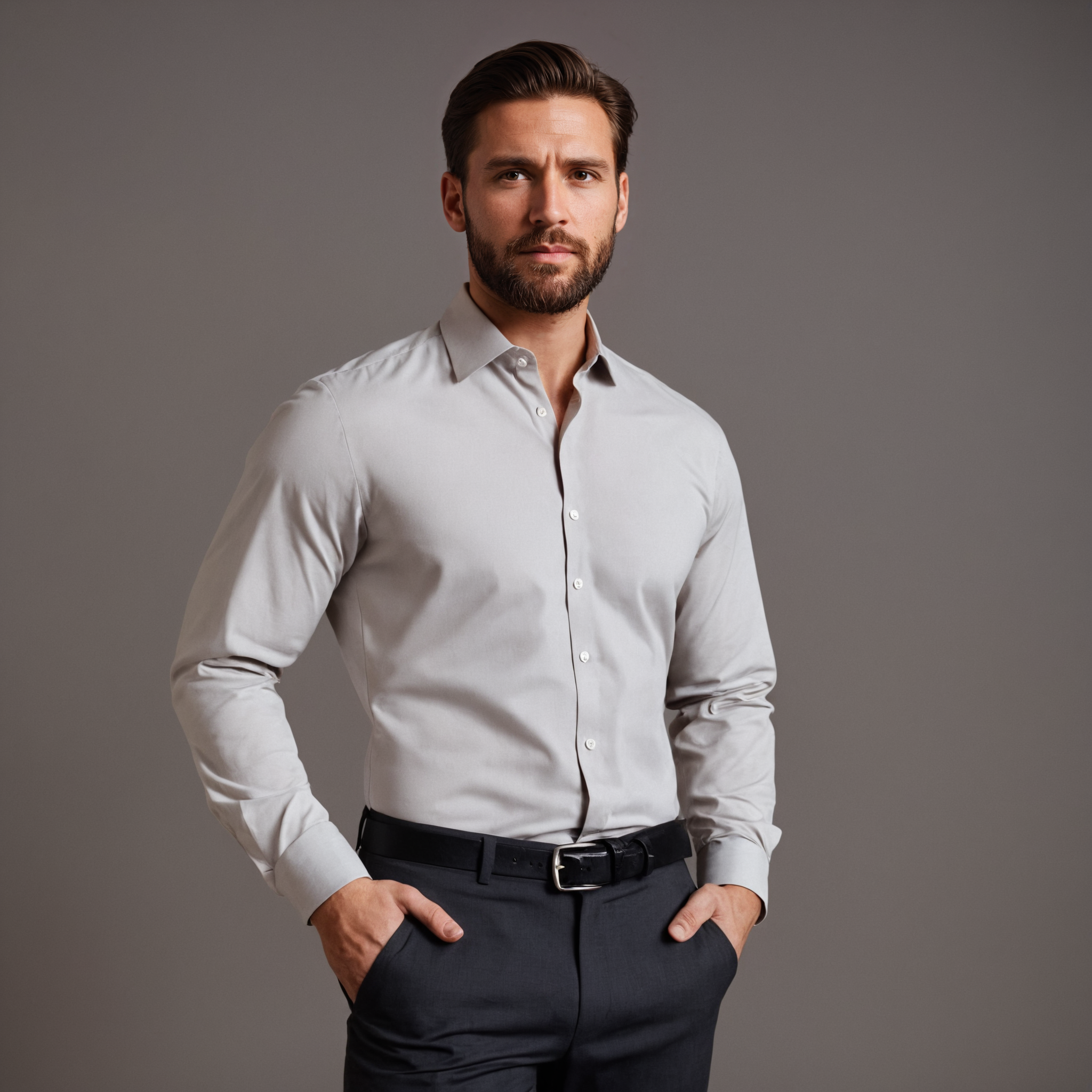 ASH GREY DRESS SHIRT