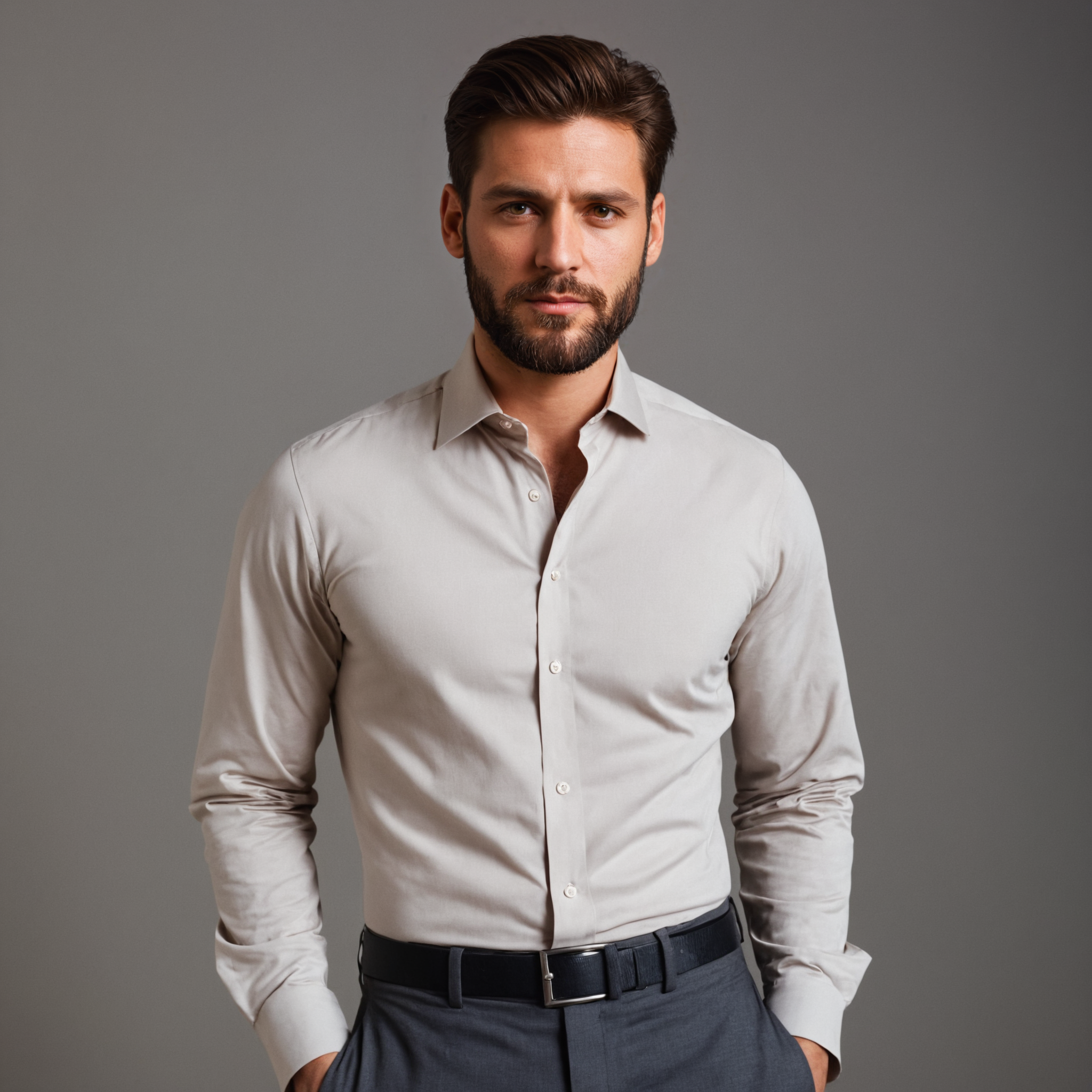 ASH GREY DRESS SHIRT