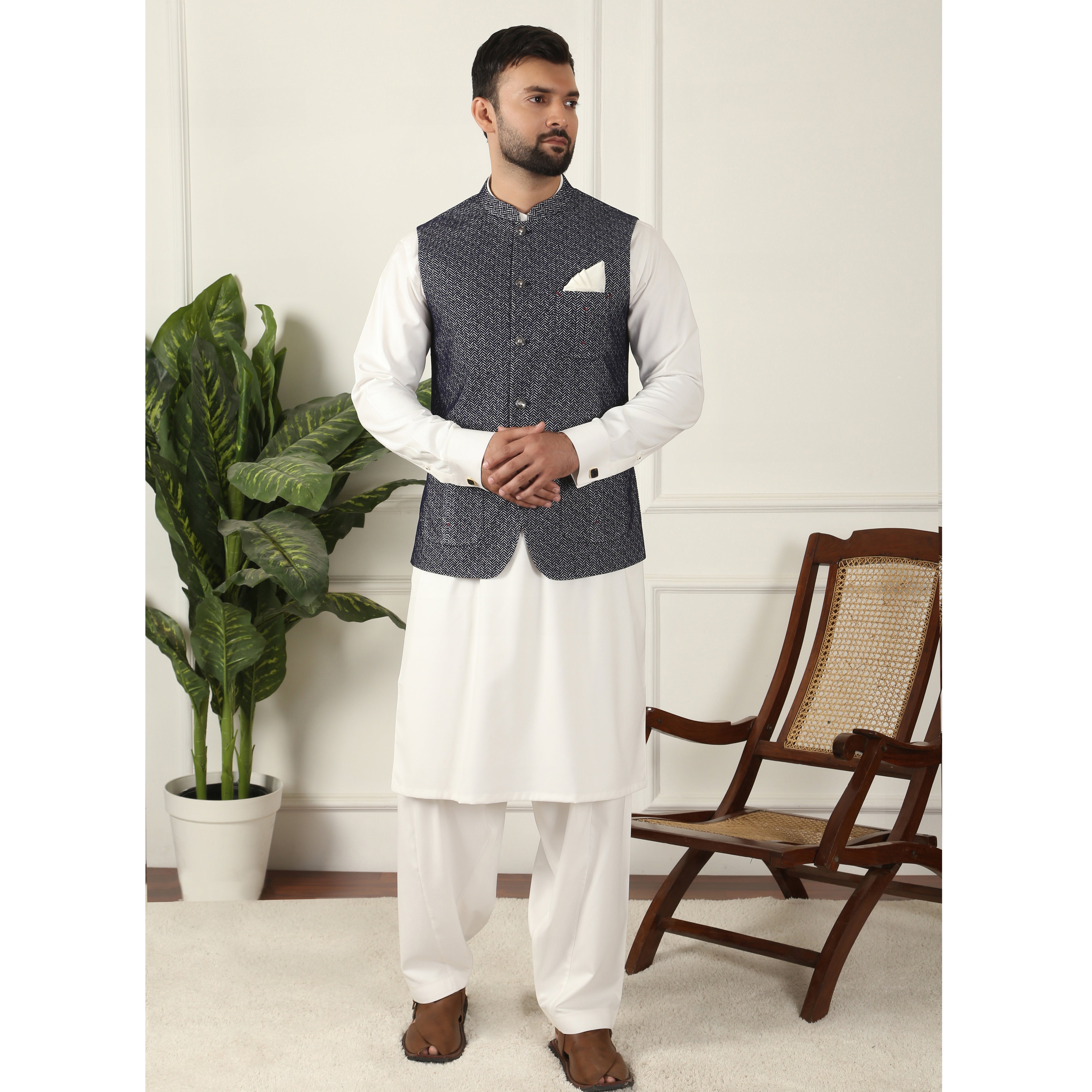 Black Nehru jacket for boys with cotton kurta pajama at Rs 1199/set in New  Delhi